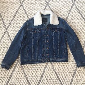 Denim shearling‎ jacket